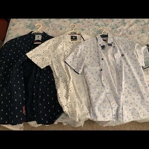 3 button up short sleeve shirts